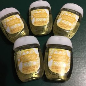 Bath & Body Works pocketbac Pineapple Prosecco anti bacterial hand gel lot 5 NEW